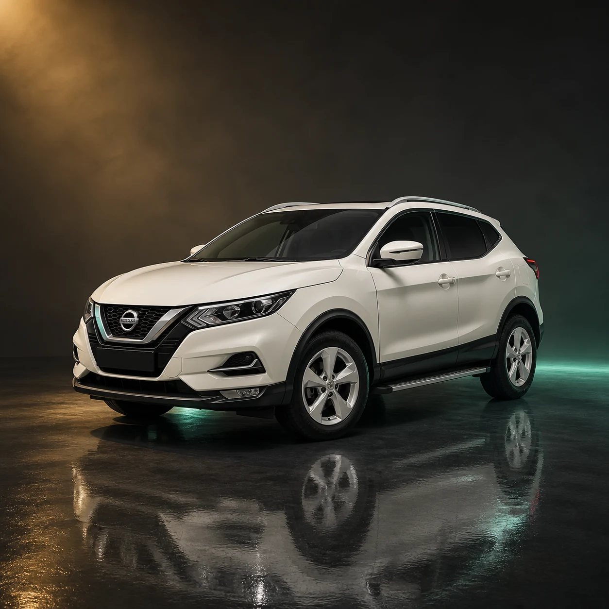 Светлый Nissan Qashqai второго поколения после рестайлинга из Китая