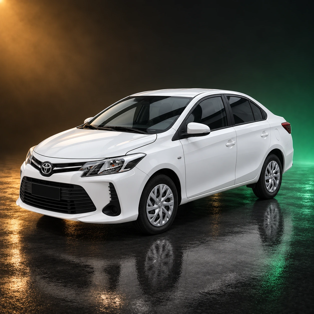 Нарисованное превью Toyota Vios, поколение XP150, левый руль