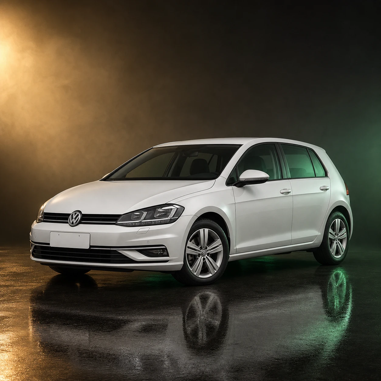 Светлый Volkswagen Golf седьмого поколения после рестайлинга из Китая