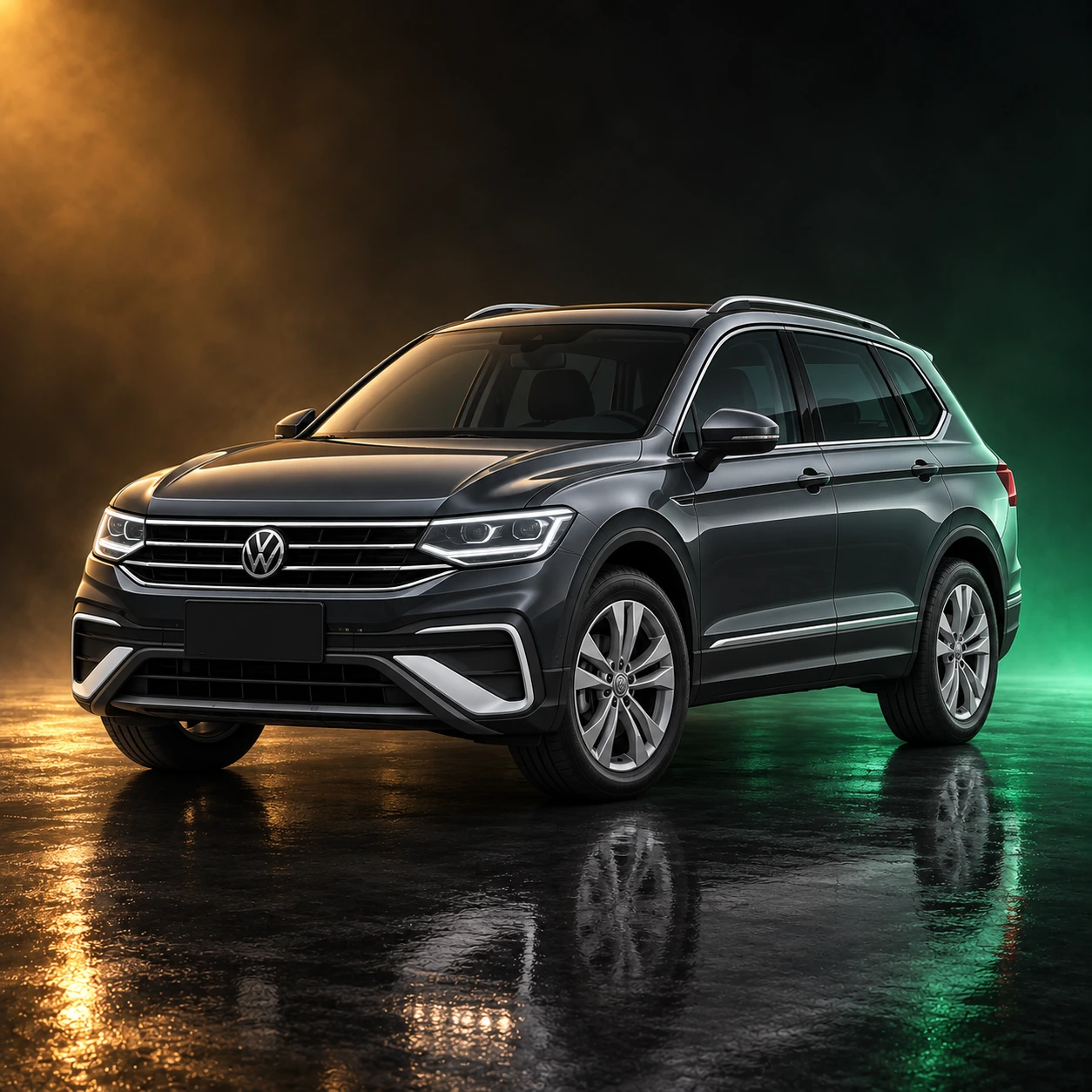 Нарисованное превью Volkswagen Tiguan L, поколение II, левый руль