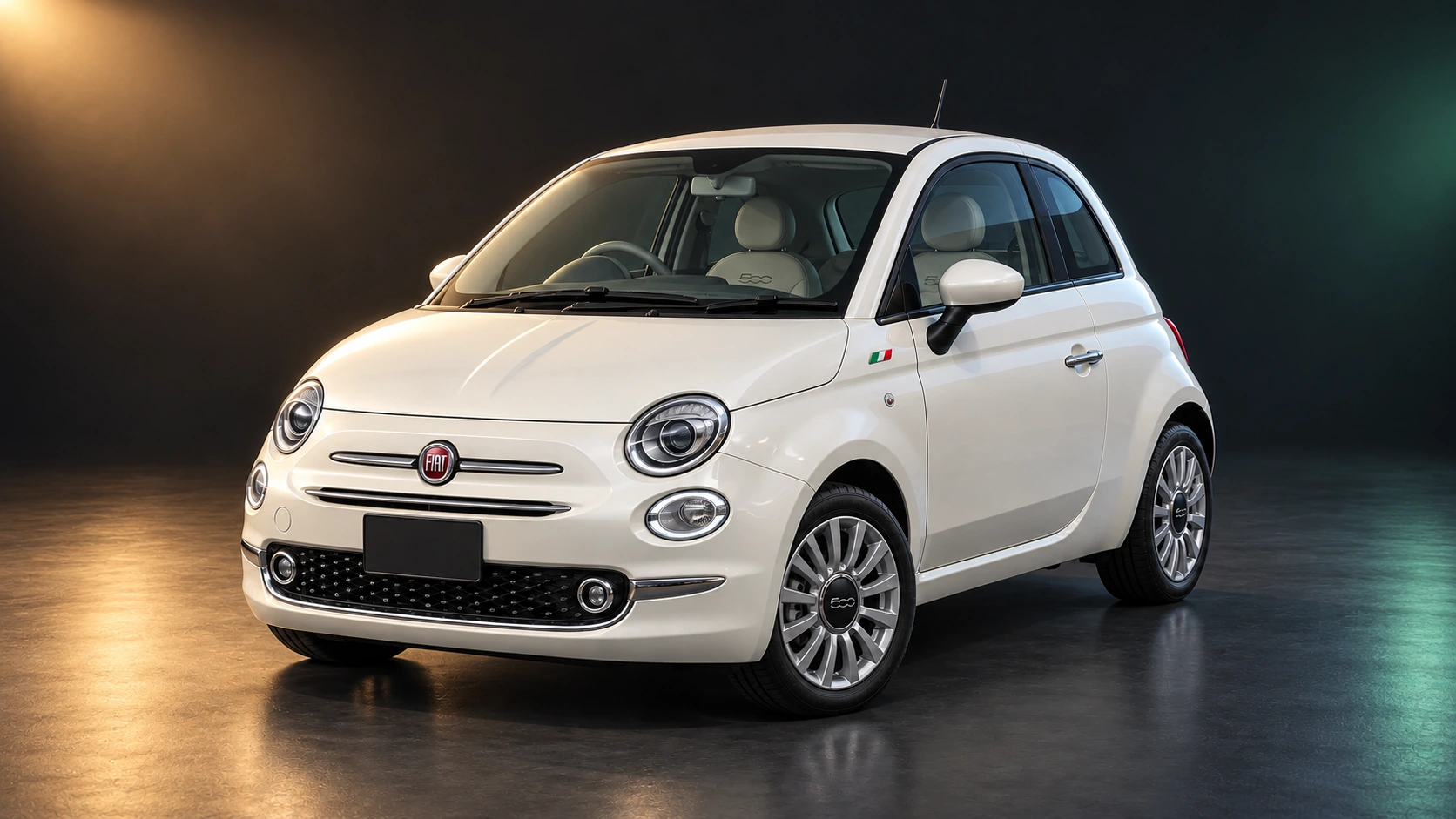 Светлый праворульный Fiat 500 TwinAir второго поколения из Японии