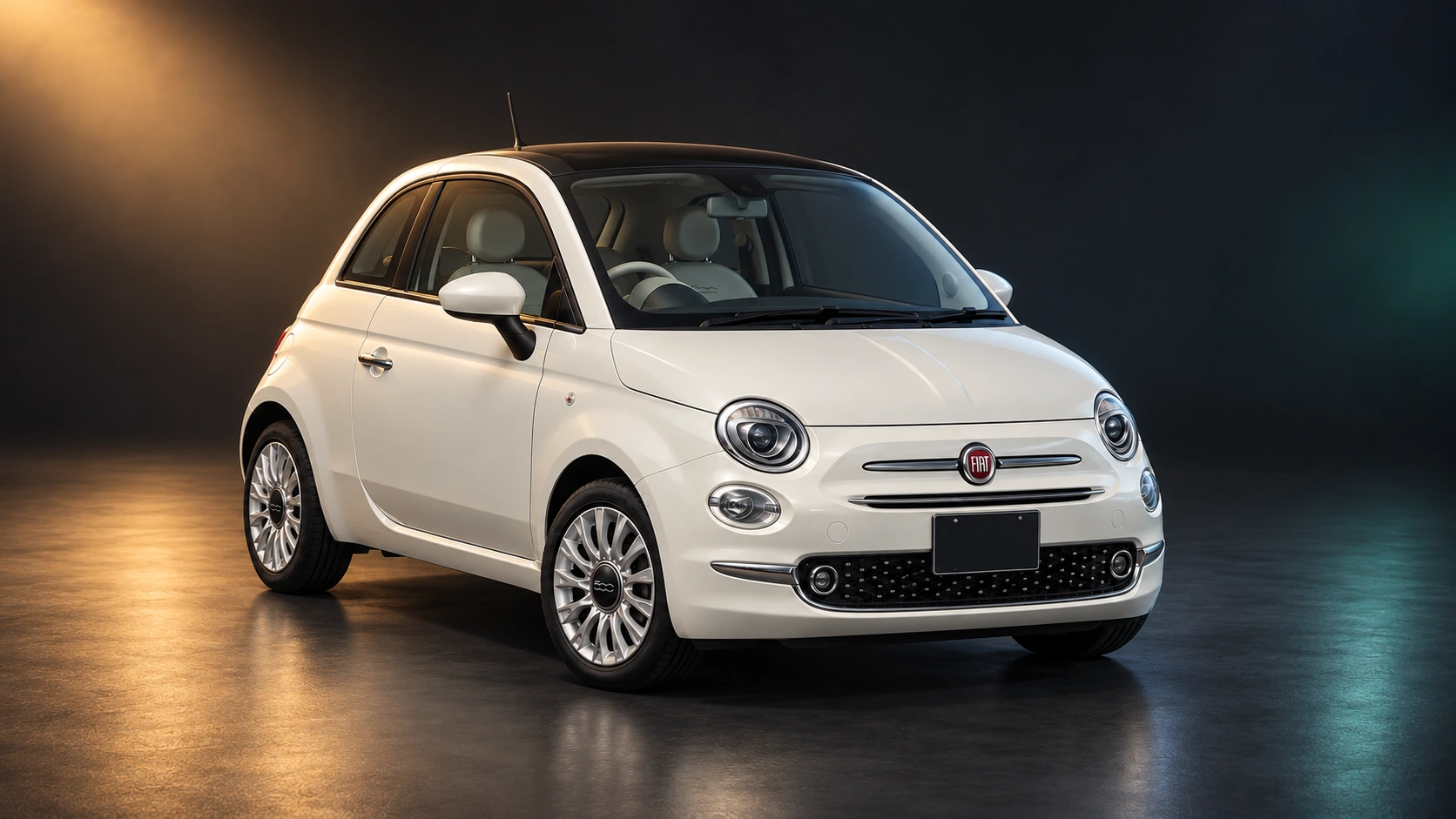 Светлый праворульный Fiat 500 1.2 второго поколения из Японии