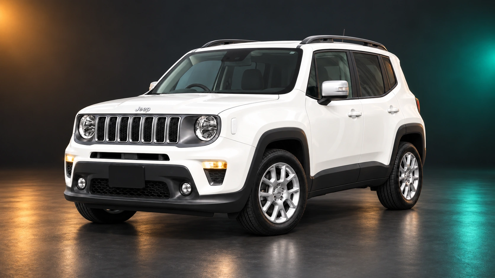 Светлый праворульный Jeep Renegade первого поколения после рестайлинга