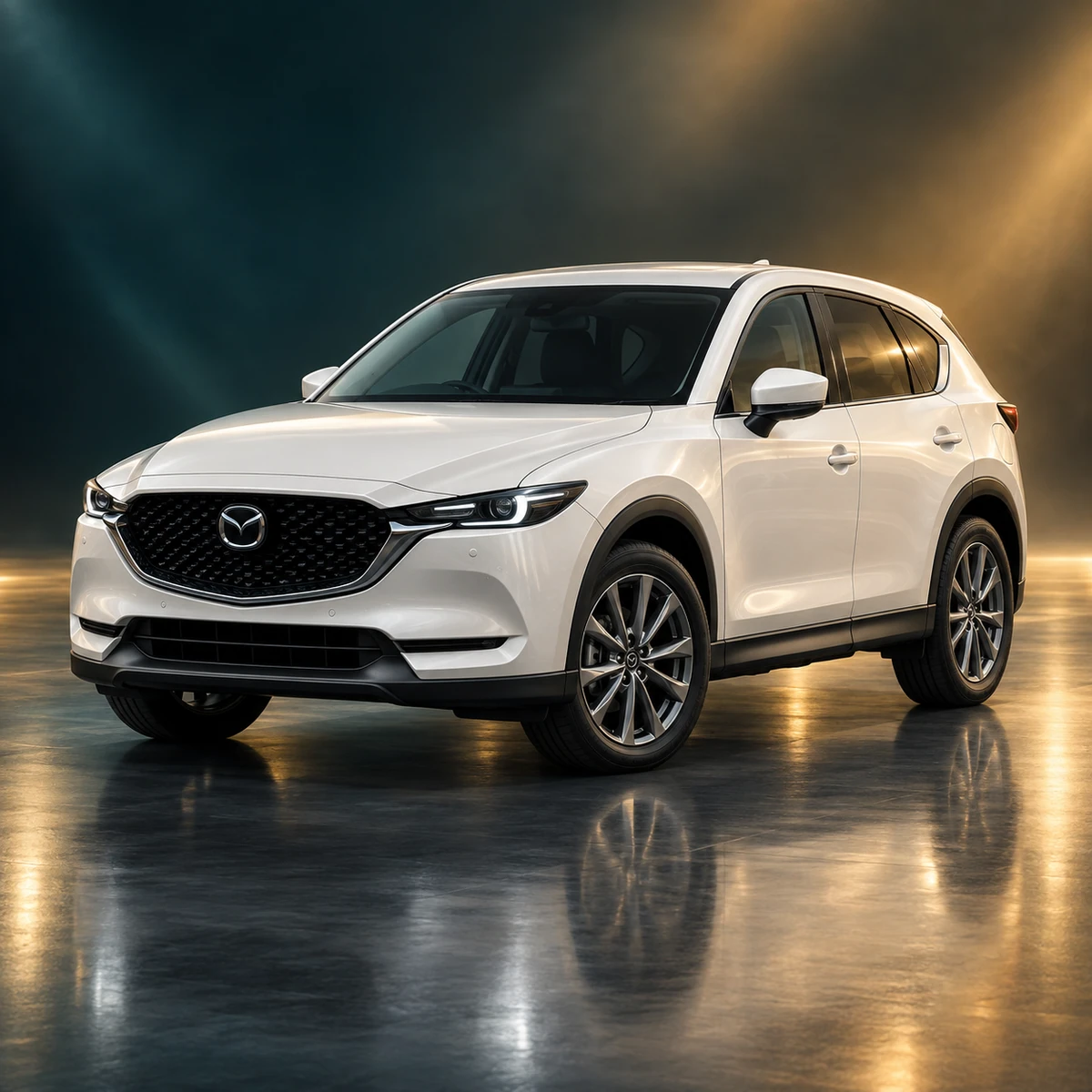Светлая праворульная Mazda CX-5 второго поколения после последнего рестайлинга