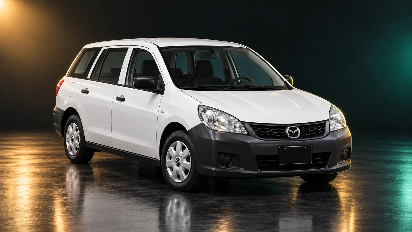 Светлая праворульная Mazda Familia Van десятого поколения после рестайлинга