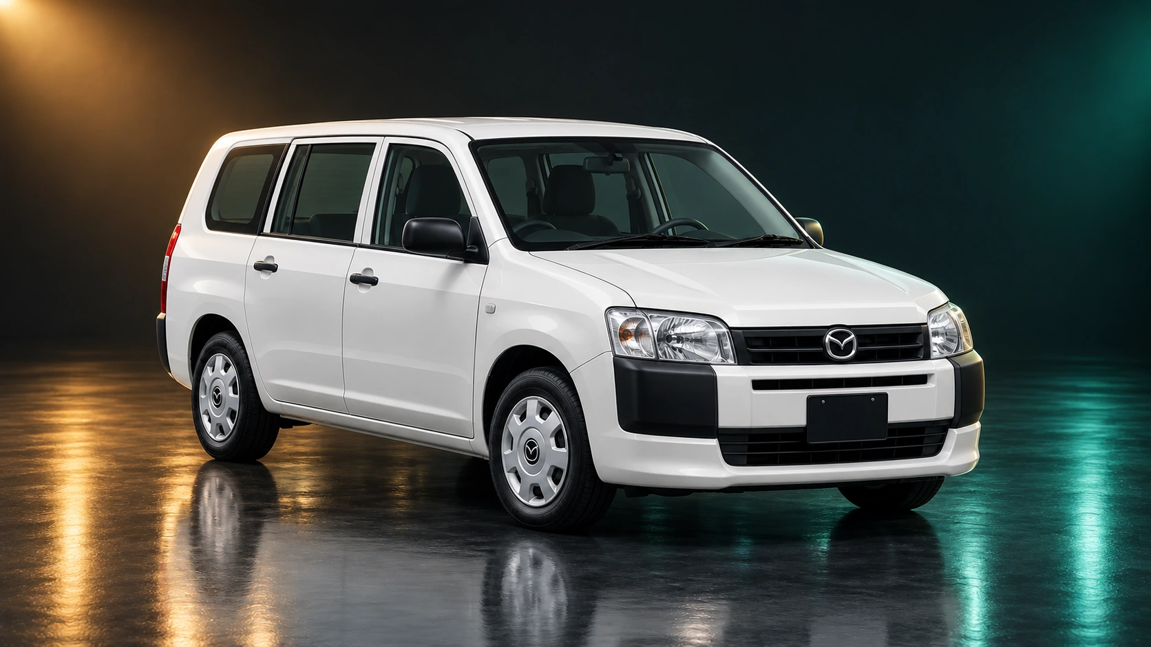 Светлая праворульная Mazda Familia Van одиннадцатого поколения после рестайлинга