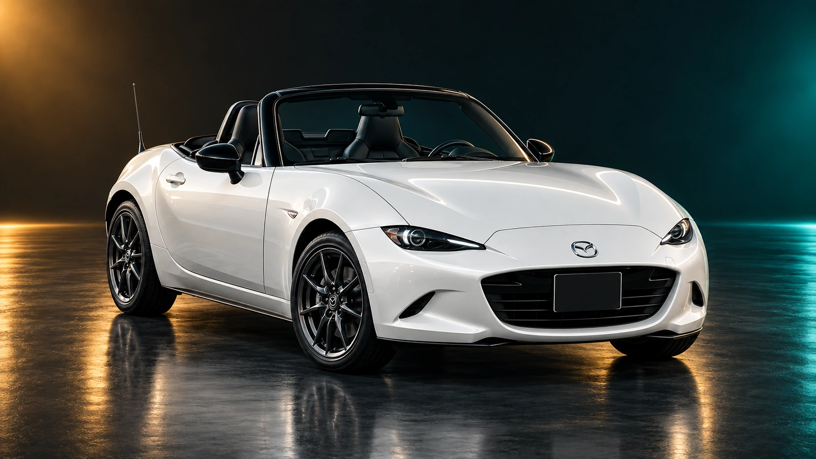 Светлая праворульная Mazda Roadster ND четвёртого поколения после последнего рестайлинга