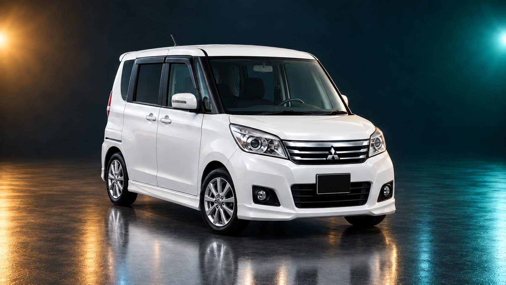 Светлая праворульная Mitsubishi Delica D:2 первого поколения после рестайлинга