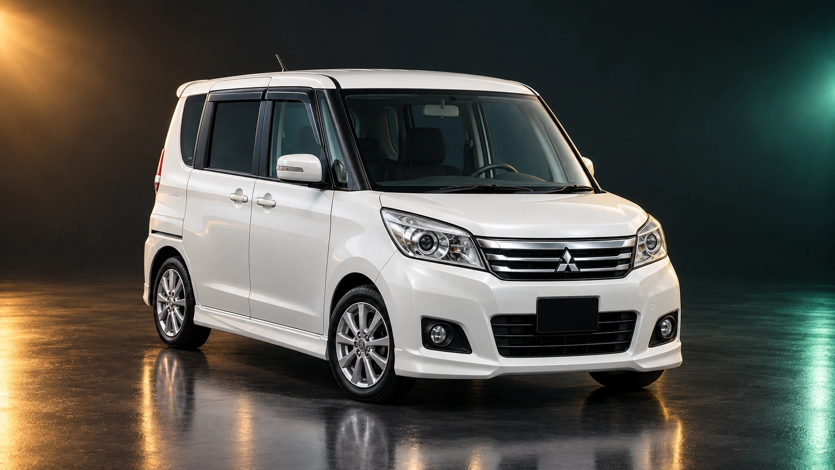 Светлая праворульная Mitsubishi Delica D:2 первого поколения после рестайлинга