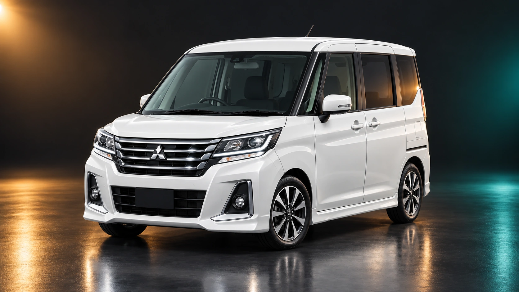 Светлая праворульная Mitsubishi Delica D:2 второго поколения после рестайлинга