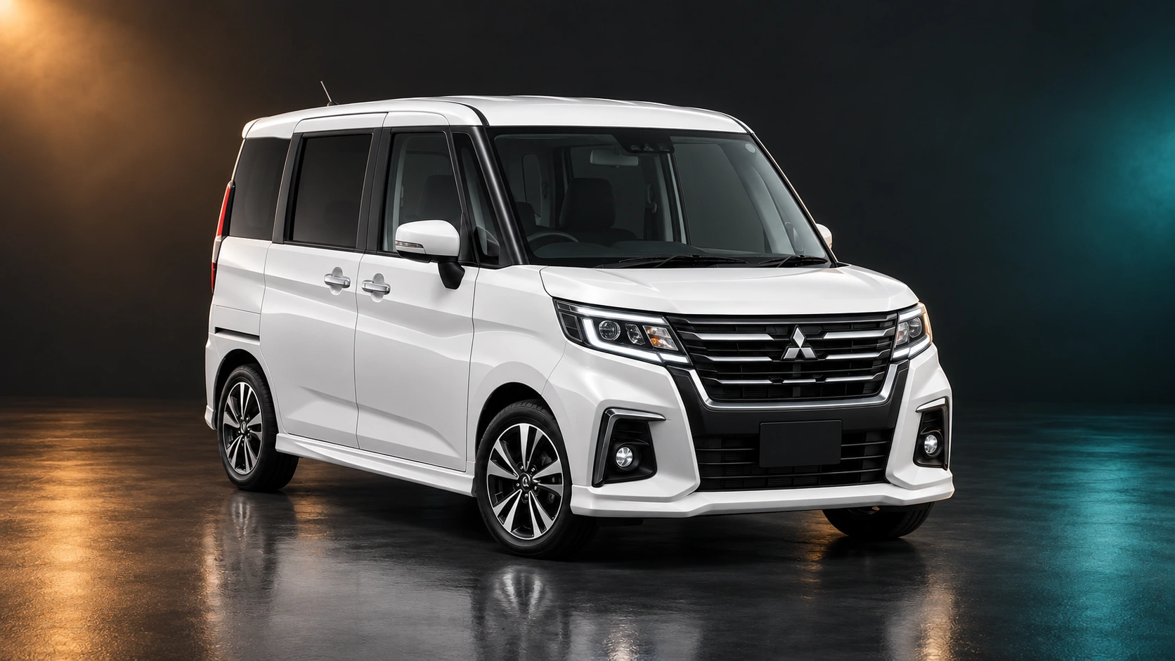 Светлая праворульная Mitsubishi Delica D:2 третьего поколения после рестайлинга