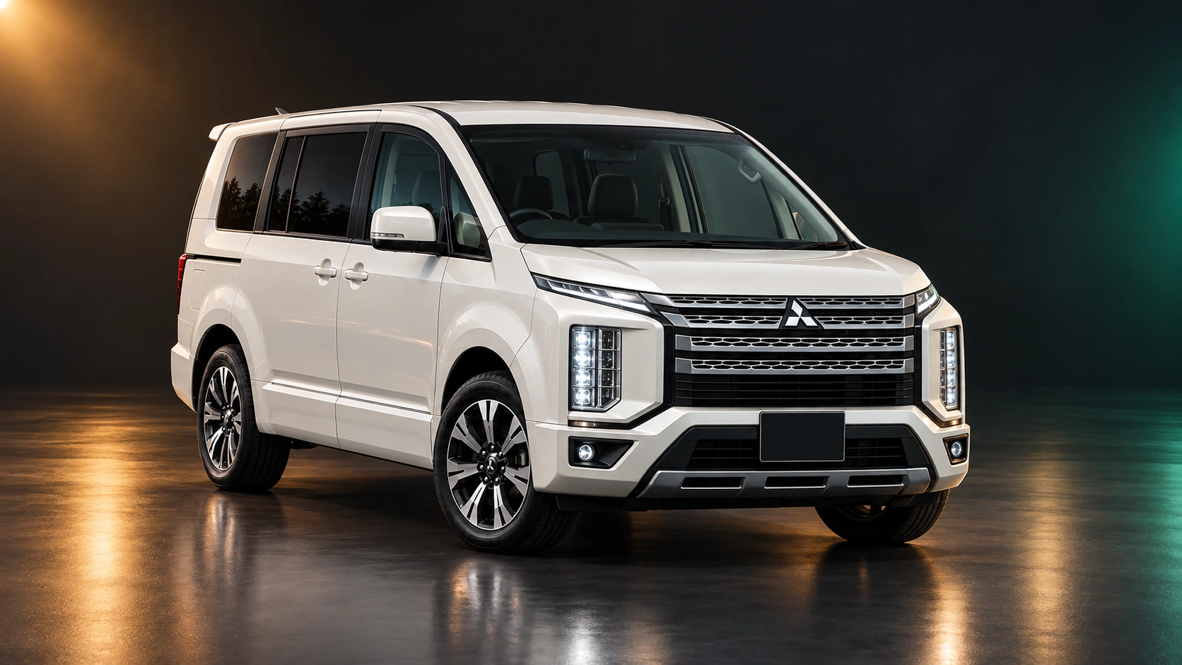 Светлая праворульная Mitsubishi Delica D:5 после последнего рестайлинга