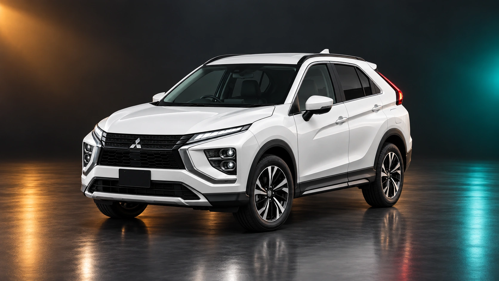 Светлая праворульная Mitsubishi Eclipse Cross первого поколения после рестайлинга