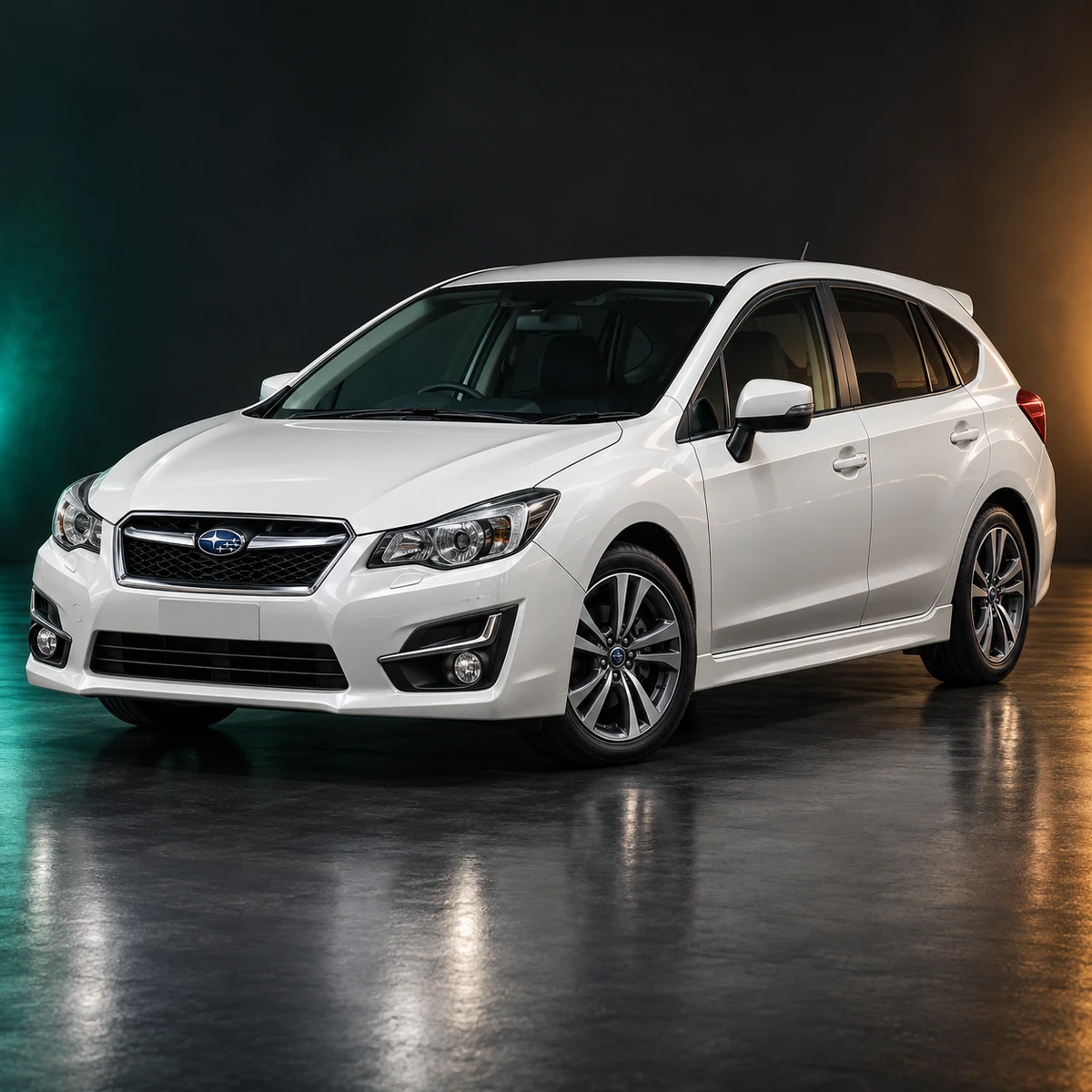 Светлый праворульный Subaru Impreza Sport четвёртого поколения после рестайлинга