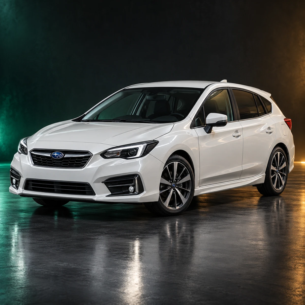Светлый праворульный Subaru Impreza Sport пятого поколения после рестайлинга
