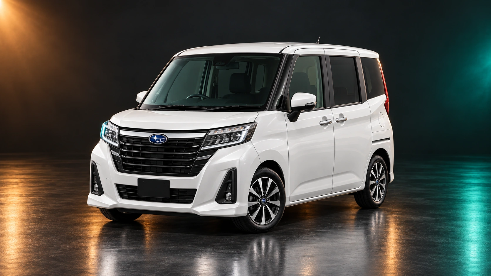 Светлый праворульный Subaru Justy пятого поколения после рестайлинга