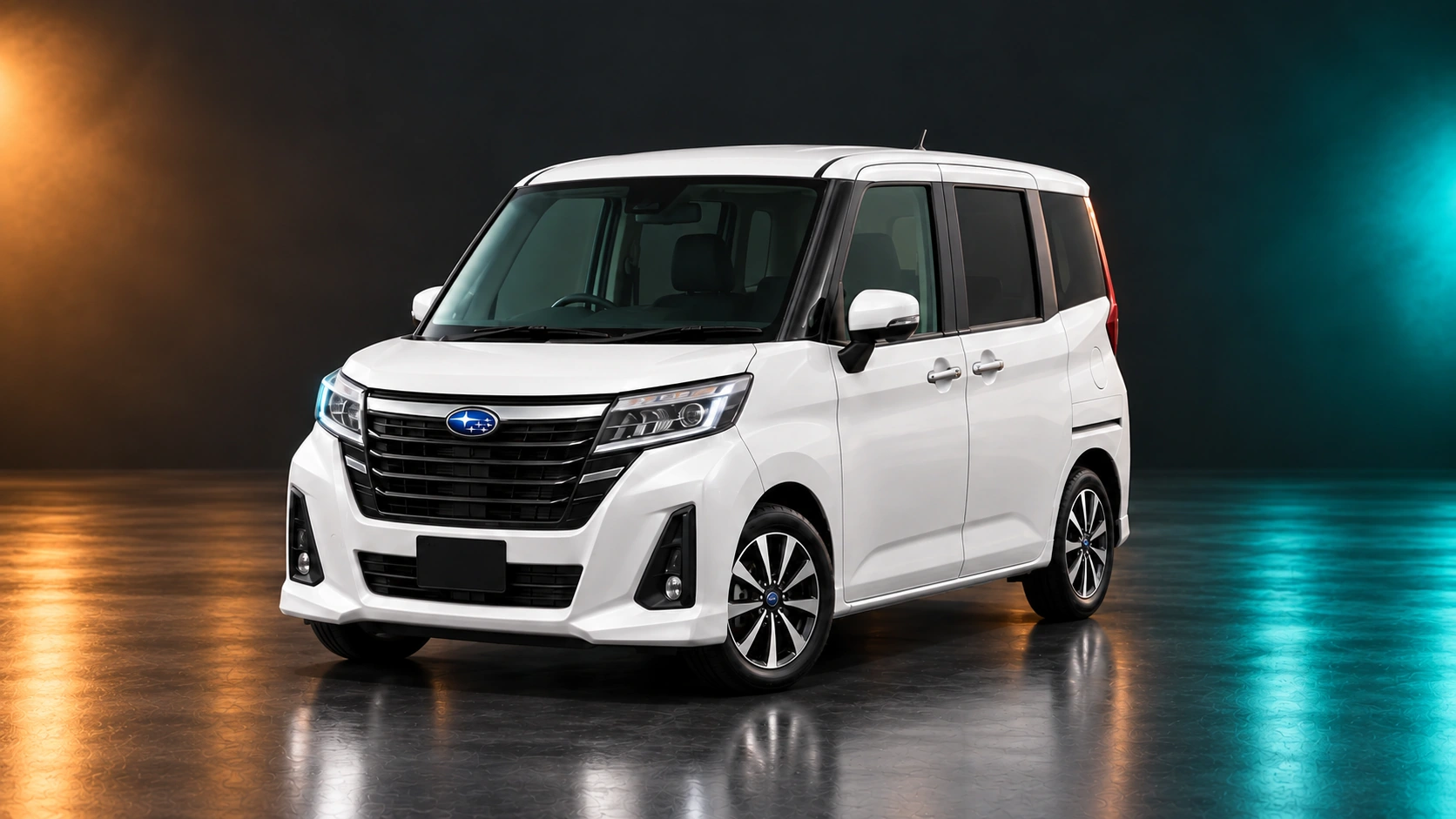 Светлый праворульный Subaru Justy пятого поколения после рестайлинга