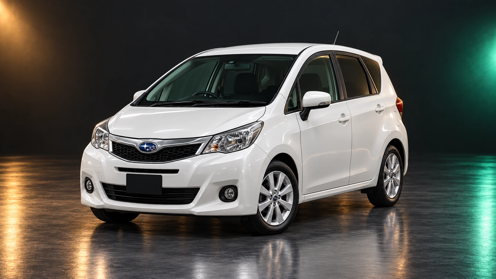 Светлый праворульный Subaru Trezia первого поколения после рестайлинга