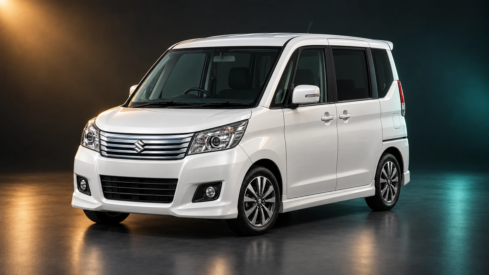 Светлый праворульный Suzuki Solio второго поколения после рестайлинга
